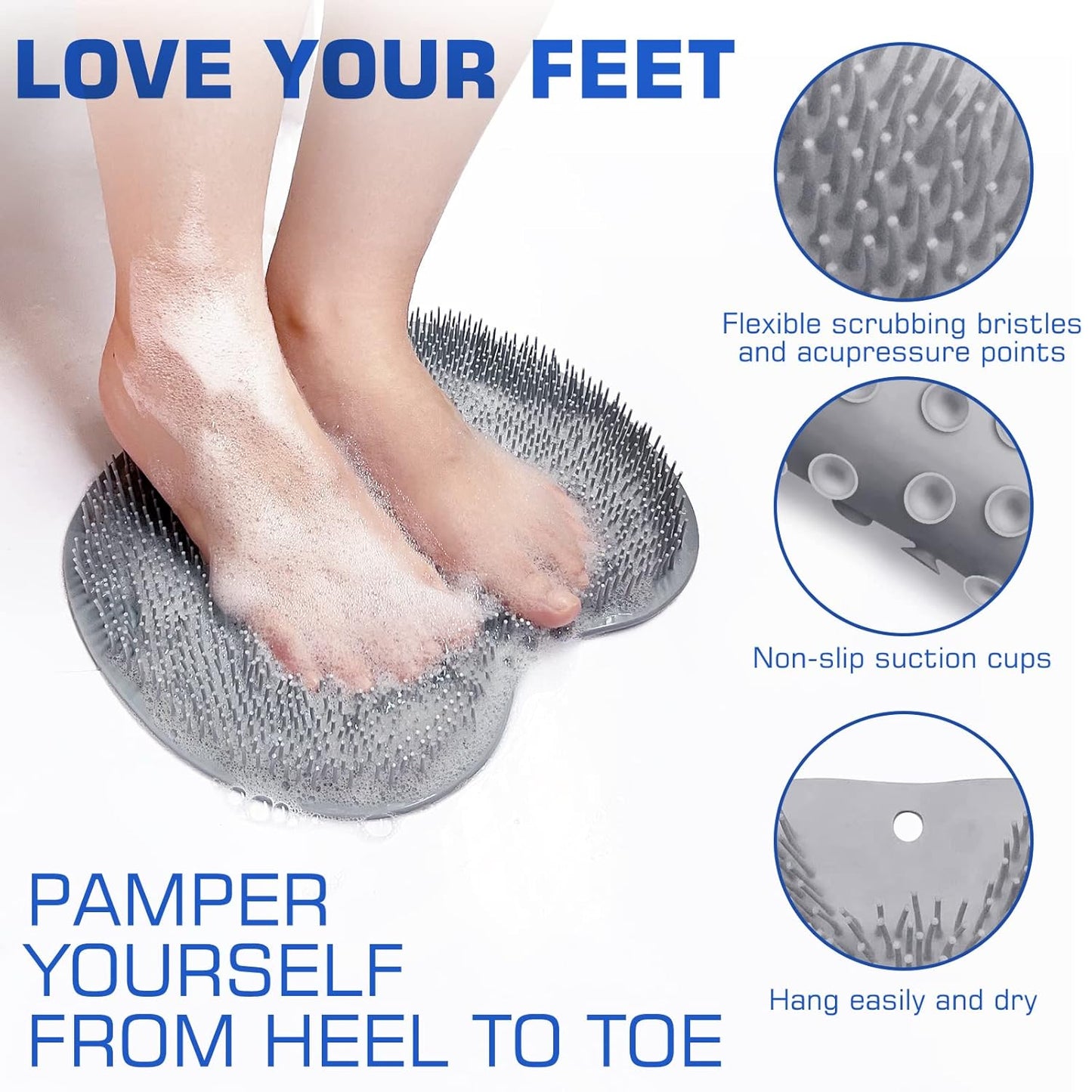 Shower Foot and Back Scrubber (Buy 1 Get 1 Free)