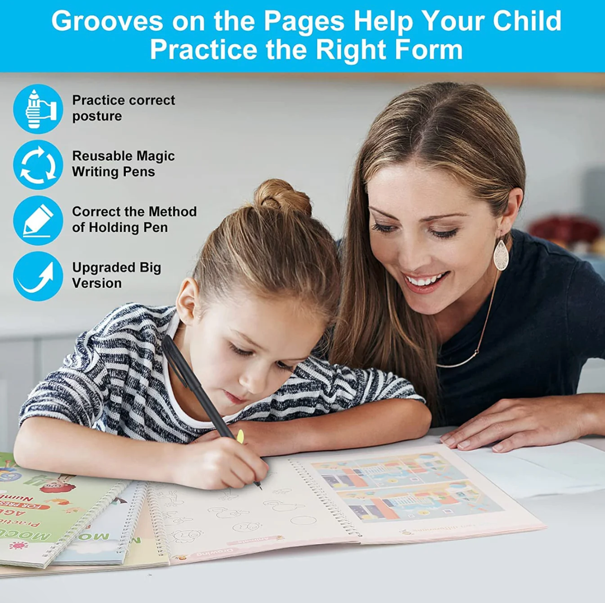 Magic Copybooks for Kids 3+ (Pack of 4)