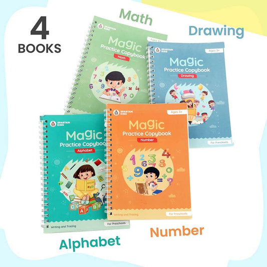 Magic Copybooks for Kids 3+ (Pack of 4)